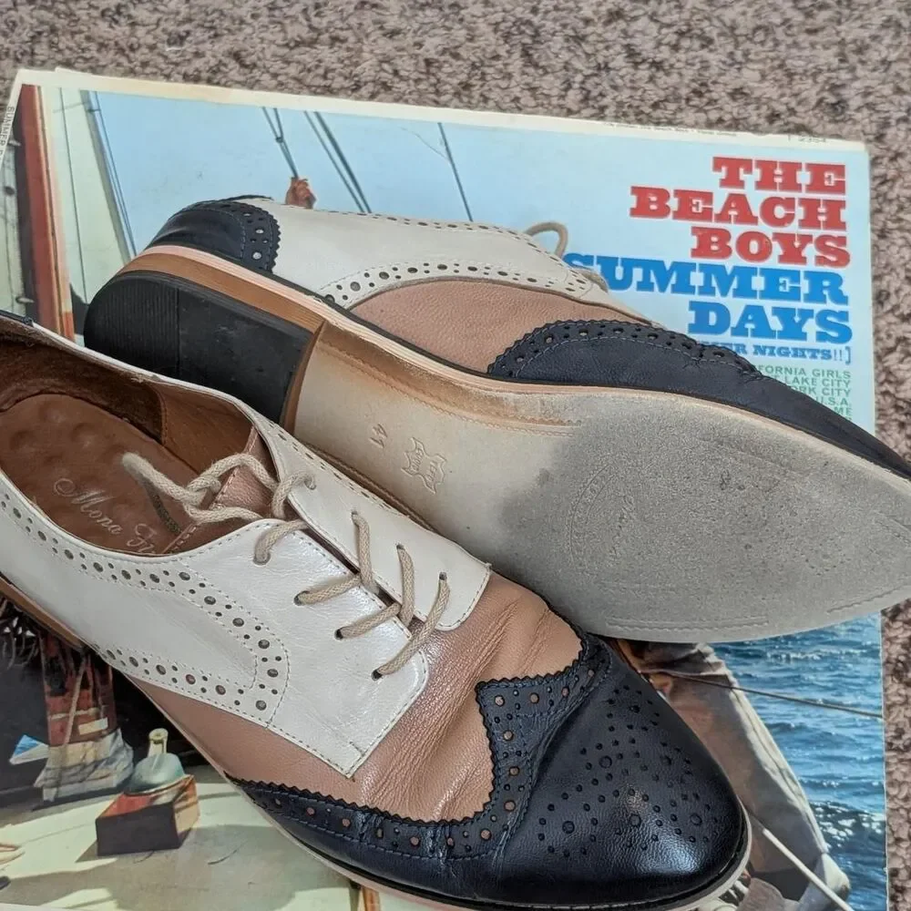 Mona Flying Women's Dance Shoes multicolored color blocked Oxfords EU 41